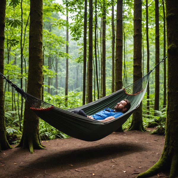 Quels sont les avantages d'utiliser un hamac pour le camping en région de forêts humides?